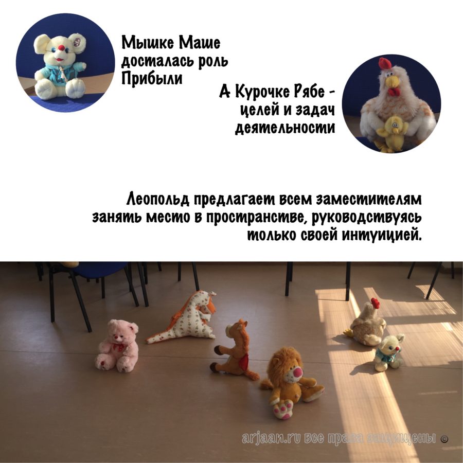 распределение ролей и занятие позиций в орграсстановке